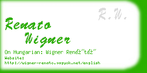 renato wigner business card